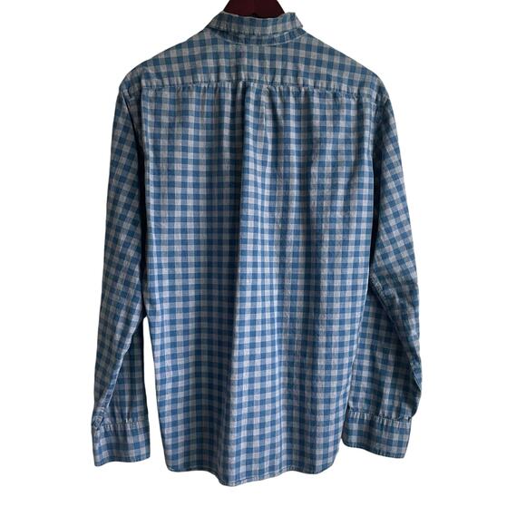 J Crew Mens Shirt L Blue Gray Gingham Slim Long Sleeve Button Down Casual Preppy - Picture 3 of 12
